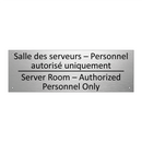 Salle des serveurs – Personnel  /.../ - Server Room – Authorized Personnel  /.../