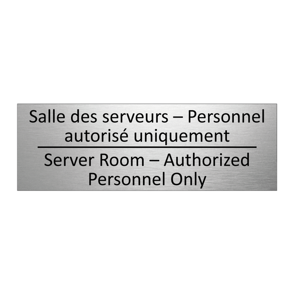 Salle des serveurs – Personnel  /.../ - Server Room – Authorized Personnel  /.../