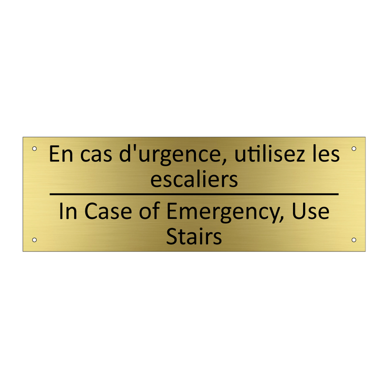En cas d'urgence, utilisez les  /.../ - In Case of Emergency, Use Stairs /.../