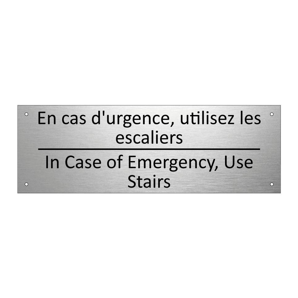 En cas d'urgence, utilisez les  /.../ - In Case of Emergency, Use Stairs /.../