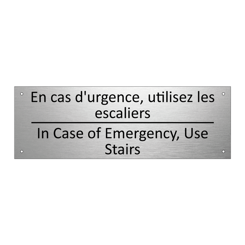 En cas d'urgence, utilisez les  /.../ - In Case of Emergency, Use Stairs /.../