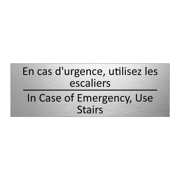 En cas d'urgence, utilisez les  /.../ - In Case of Emergency, Use Stairs /.../