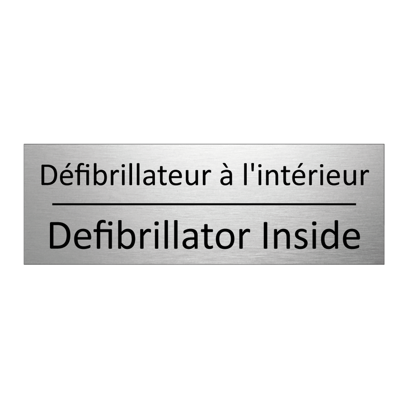Défibrillateur à l'intérieur - Defibrillator Inside