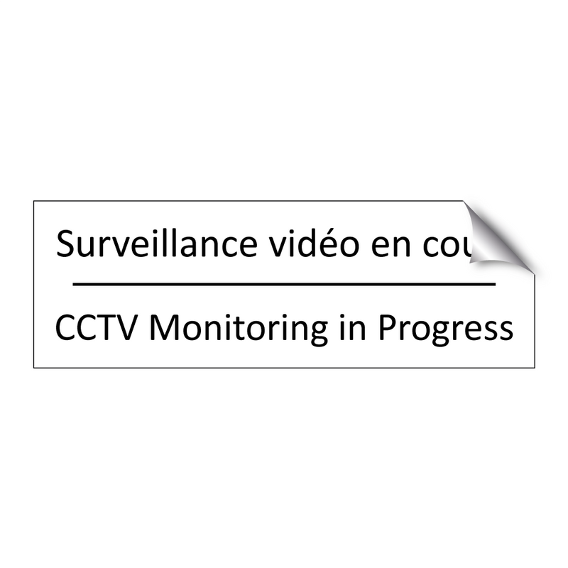 Surveillance vidéo en cours - CCTV Monitoring in Progress
