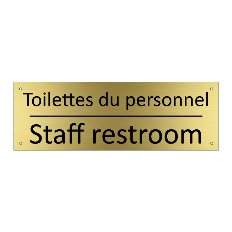 Toilettes du personnel - Staff restroom