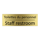 Toilettes du personnel - Staff restroom