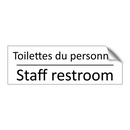 Toilettes du personnel - Staff restroom