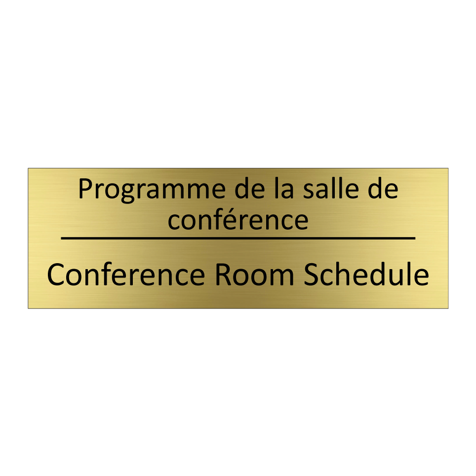 Programme de la salle de conférence /.../ - Conference Room Schedule