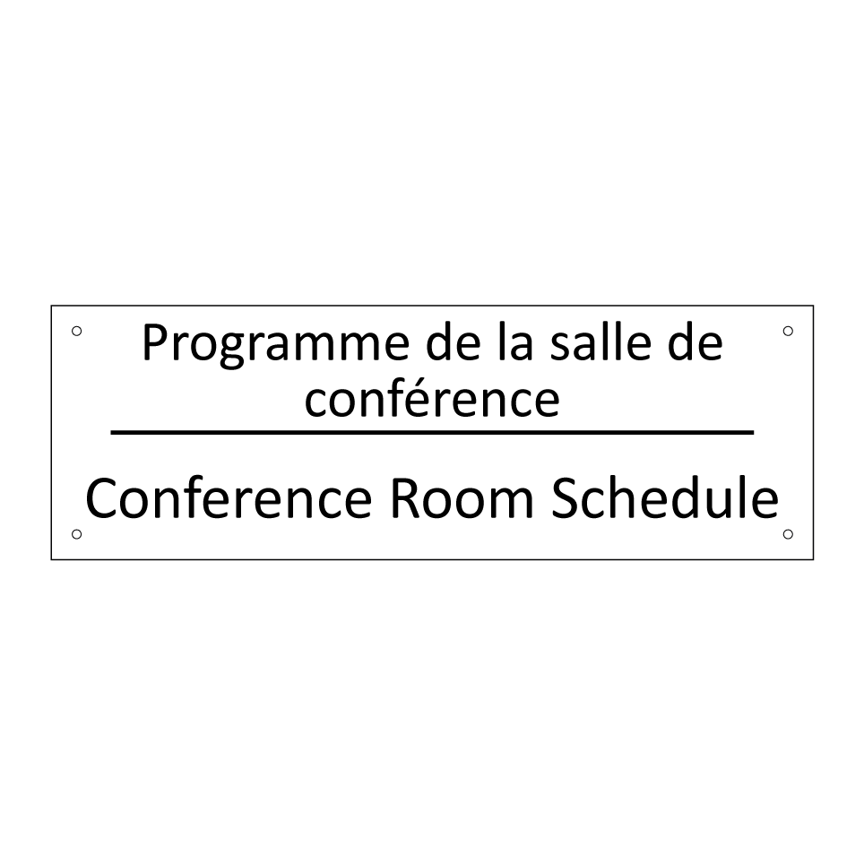 Programme de la salle de conférence /.../ - Conference Room Schedule