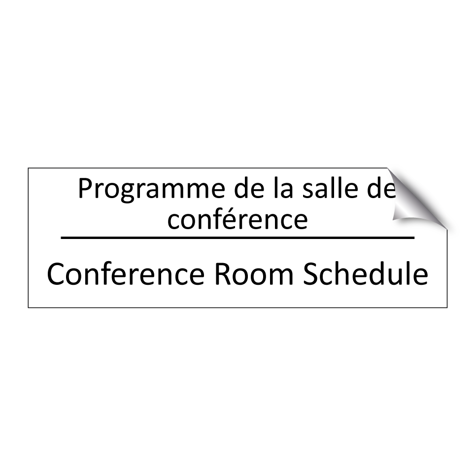 Programme de la salle de conférence /.../ - Conference Room Schedule