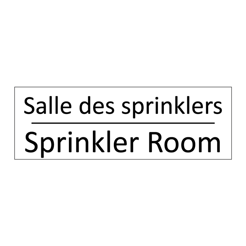 Salle des sprinklers - Sprinkler Room