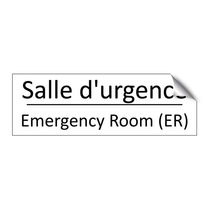 Salle d'urgence - Emergency Room (ER)
