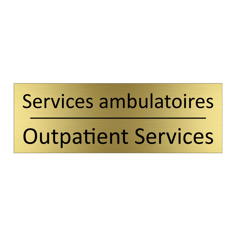 Services ambulatoires - Outpatient Services