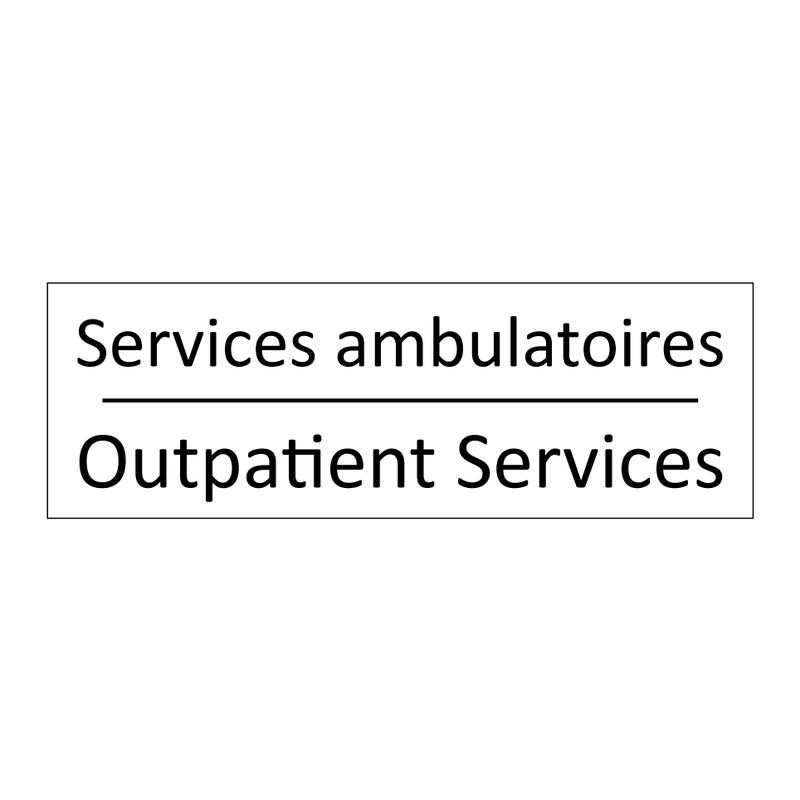 Services ambulatoires - Outpatient Services