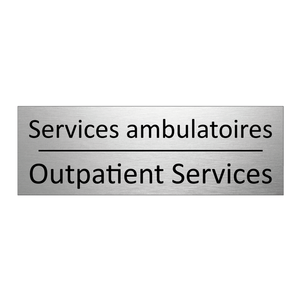 Services ambulatoires - Outpatient Services