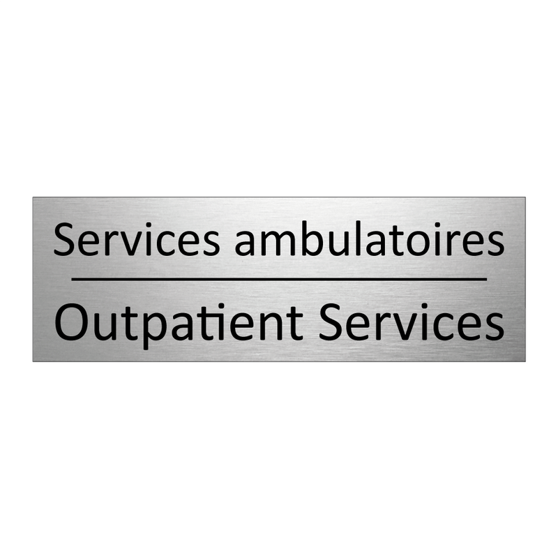 Services ambulatoires - Outpatient Services