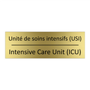 Unité de soins intensifs (USI) - Intensive Care Unit (ICU)
