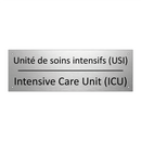 Unité de soins intensifs (USI) - Intensive Care Unit (ICU)