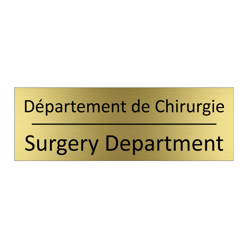 Département de Chirurgie - Surgery Department