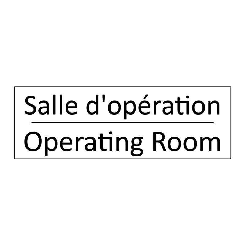 Salle d'opération - Operating Room