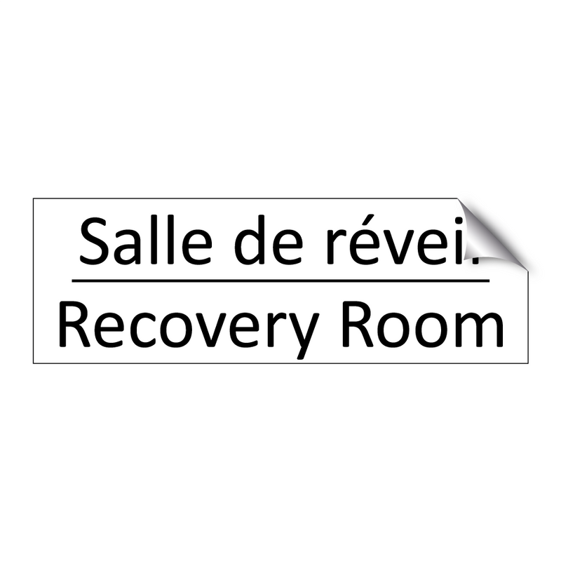 Salle de réveil - Recovery Room