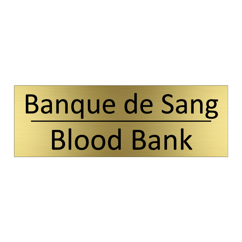 Banque de Sang - Blood Bank