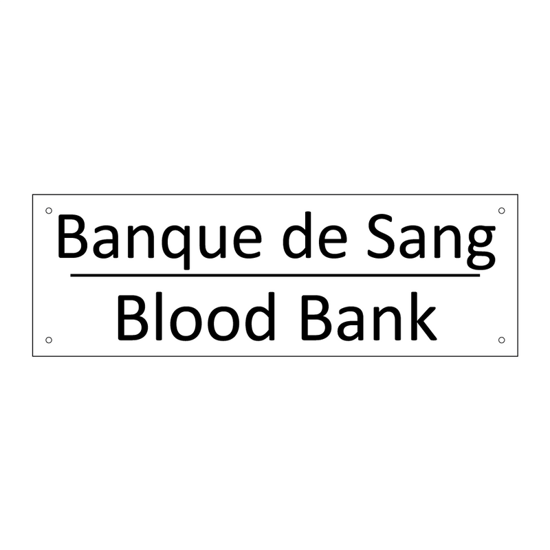 Banque de Sang - Blood Bank