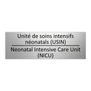 Unité de soins intensifs néonatals  /.../ - Neonatal Intensive Care Unit (NICU) /.../