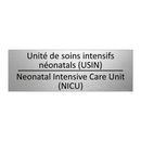 Unité de soins intensifs néonatals  /.../ - Neonatal Intensive Care Unit (NICU) /.../
