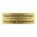 Département d'Oncologie - Oncology Department