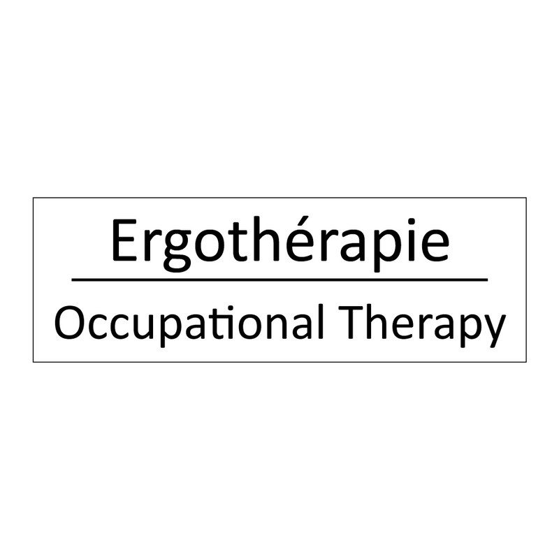 Ergothérapie - Occupational Therapy
