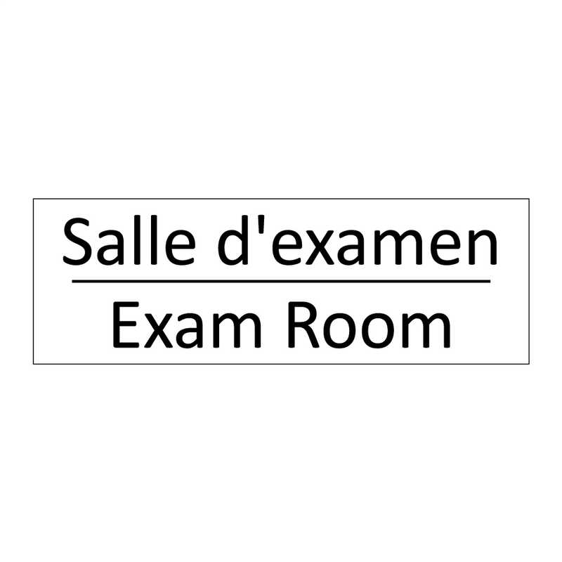 Salle d'examen - Exam Room