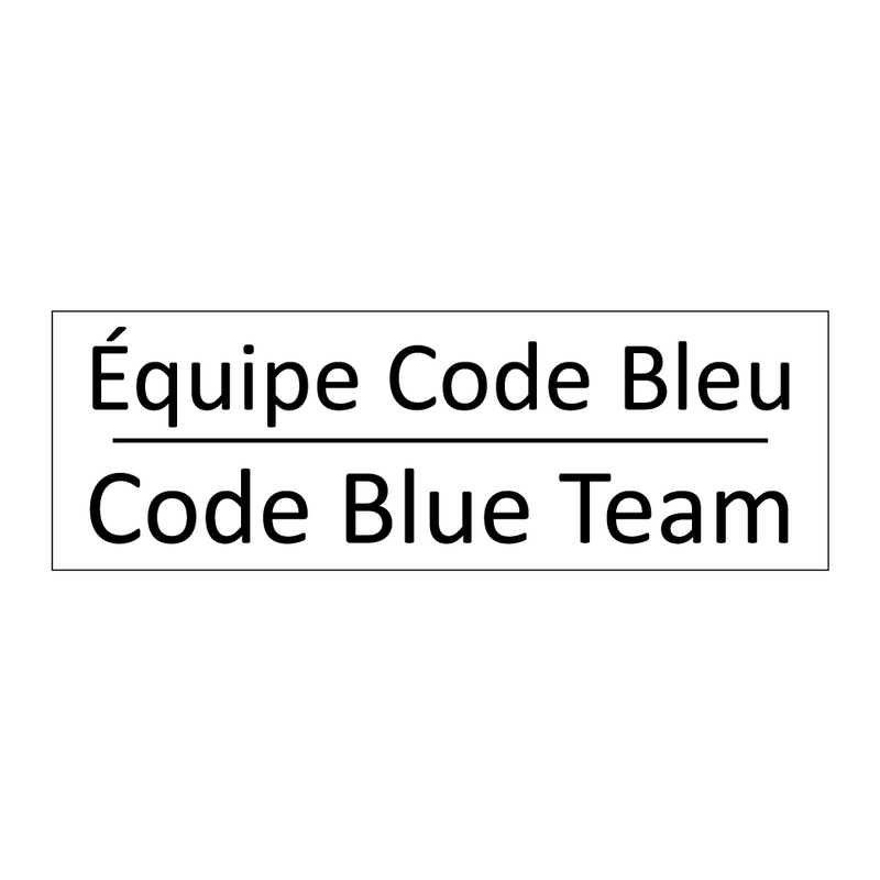 Équipe Code Bleu - Code Blue Team