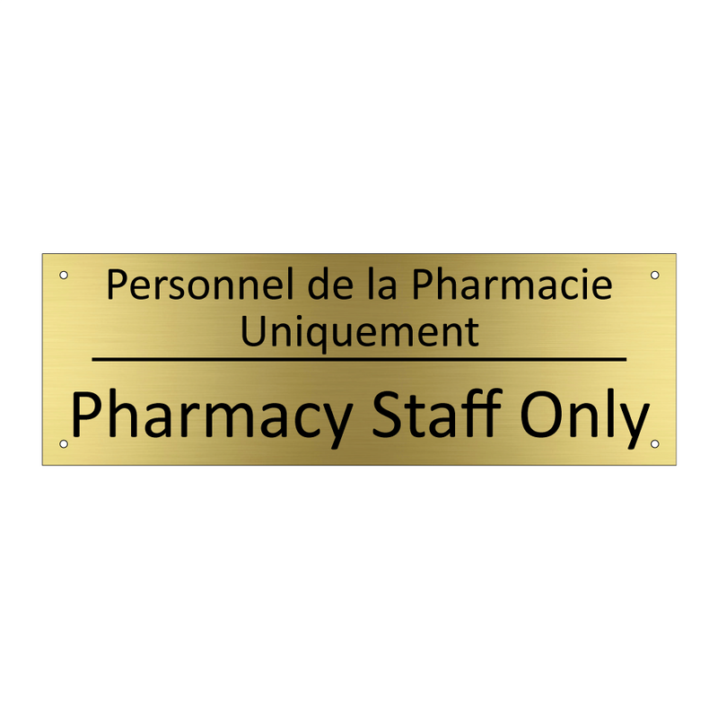 Personnel de la Pharmacie Uniquement /.../ - Pharmacy Staff Only
