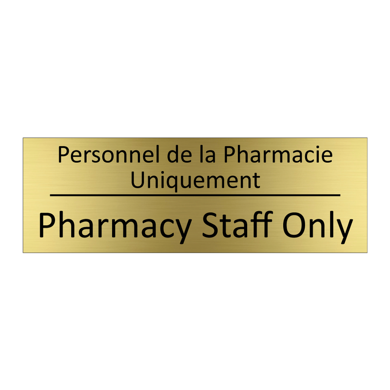 Personnel de la Pharmacie Uniquement /.../ - Pharmacy Staff Only