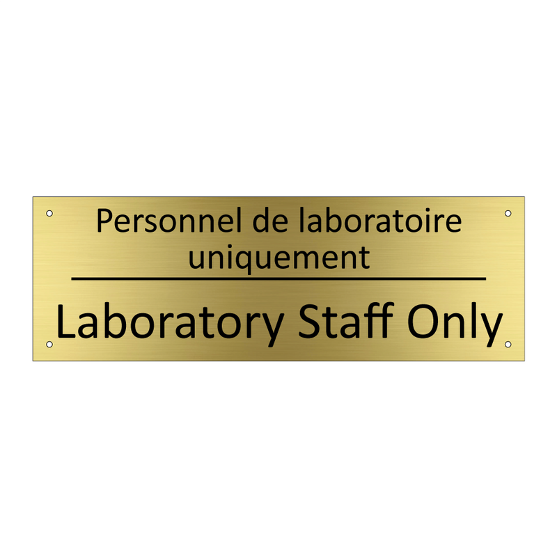 Personnel de laboratoire uniquement /.../ - Laboratory Staff Only
