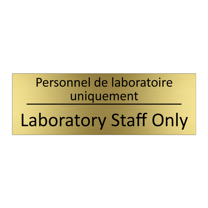 Personnel de laboratoire uniquement /.../ - Laboratory Staff Only