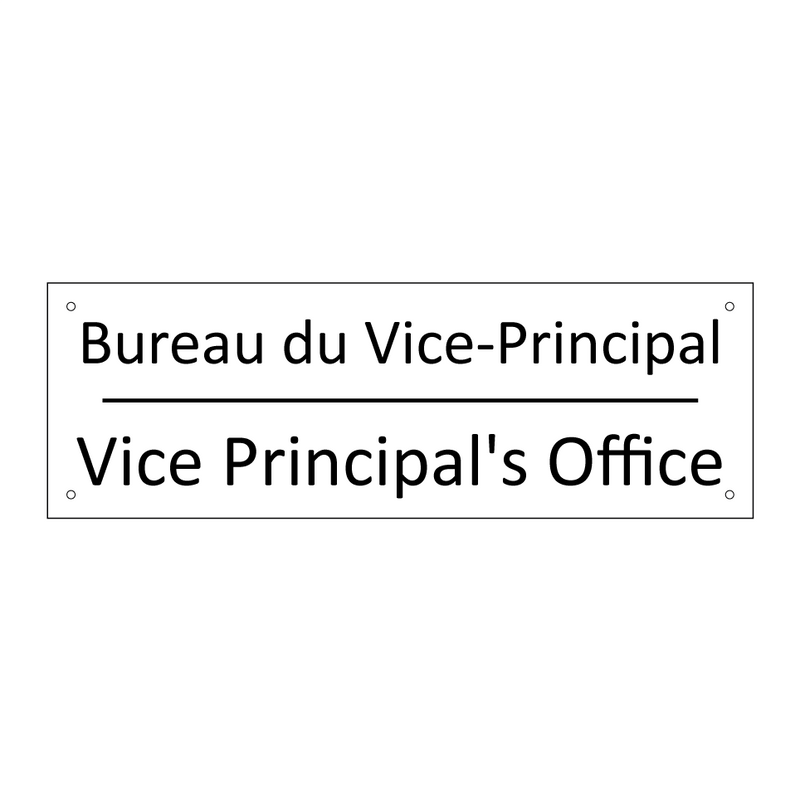 Bureau du Vice-Principal - Vice Principal's Office