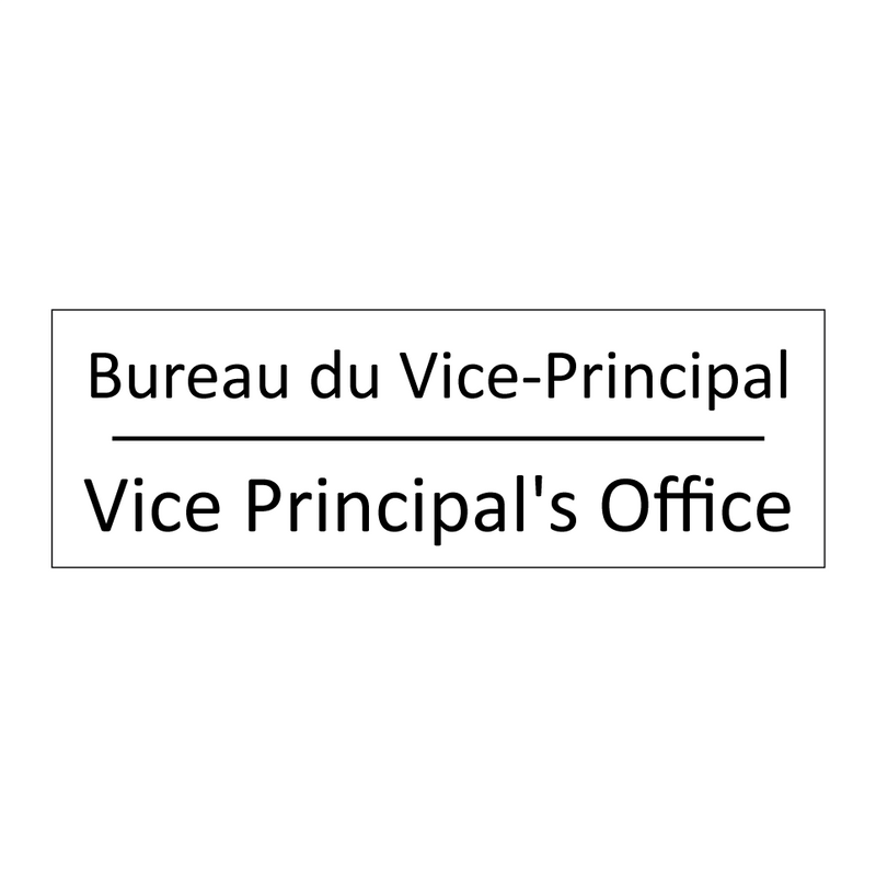 Bureau du Vice-Principal - Vice Principal's Office