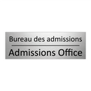 Bureau des admissions - Admissions Office