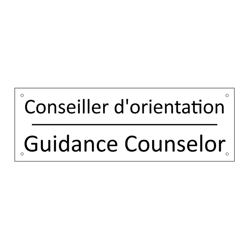 Conseiller d'orientation - Guidance Counselor