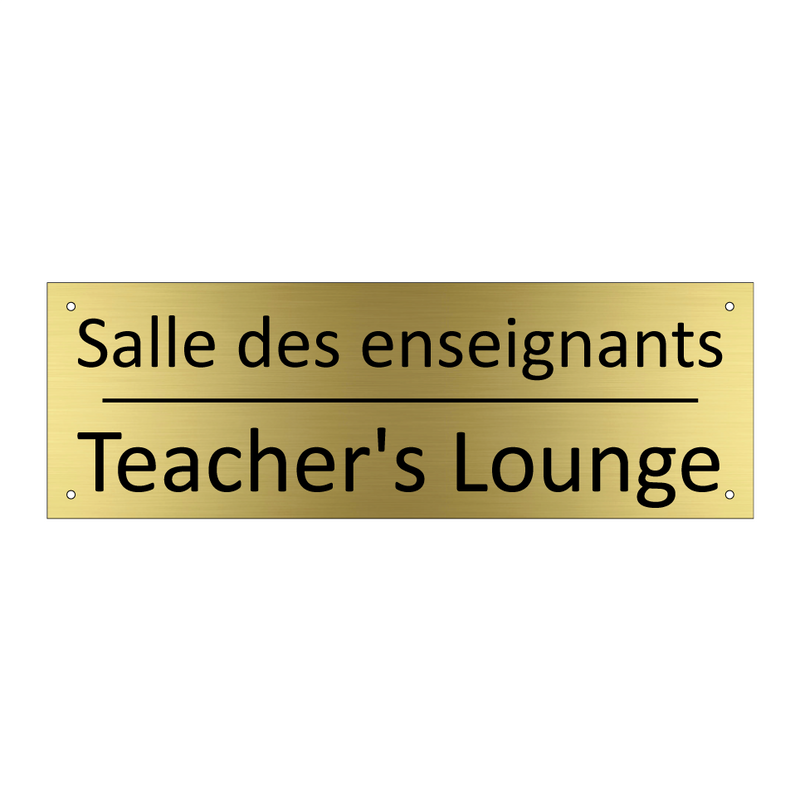 Salle des enseignants - Teacher's Lounge
