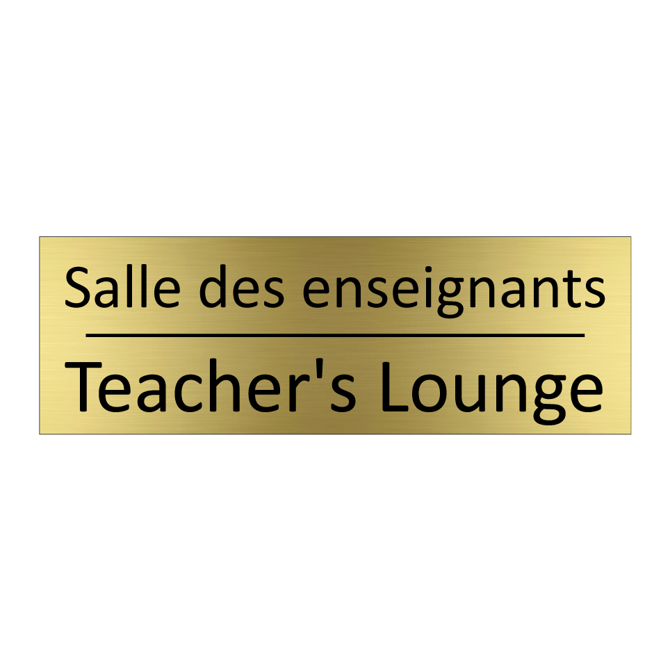 Salle des enseignants - Teacher's Lounge
