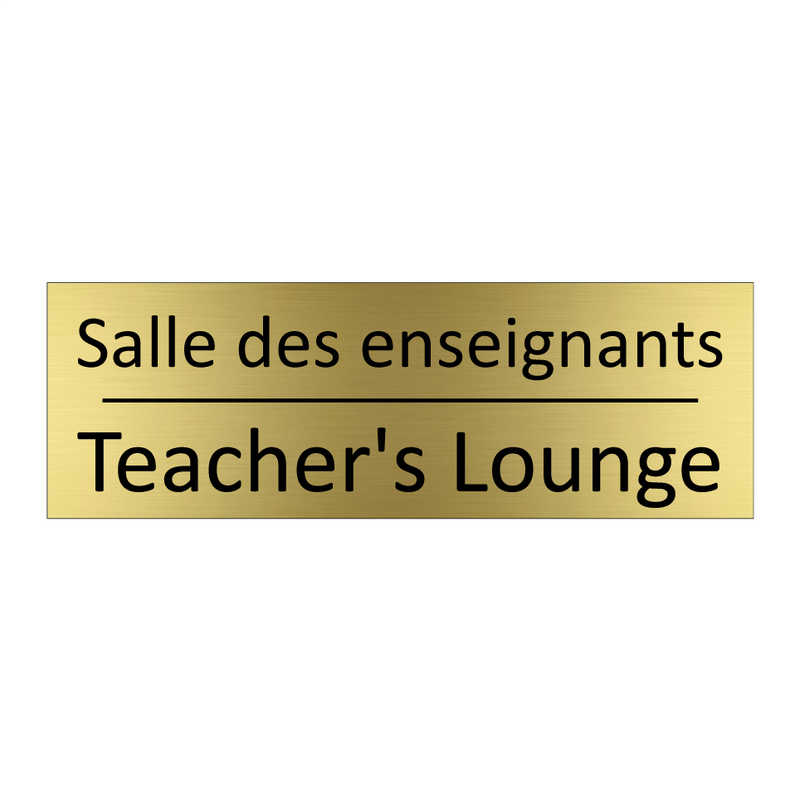 Salle des enseignants - Teacher's Lounge