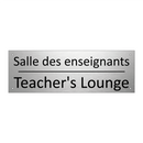Salle des enseignants - Teacher's Lounge