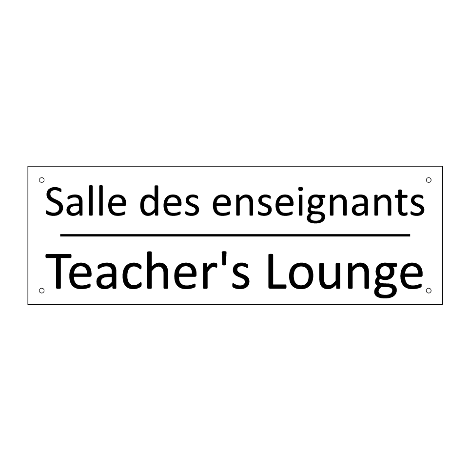 Salle des enseignants - Teacher's Lounge