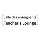 Salle des enseignants - Teacher's Lounge