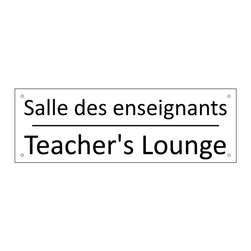 Salle des enseignants - Teacher's Lounge
