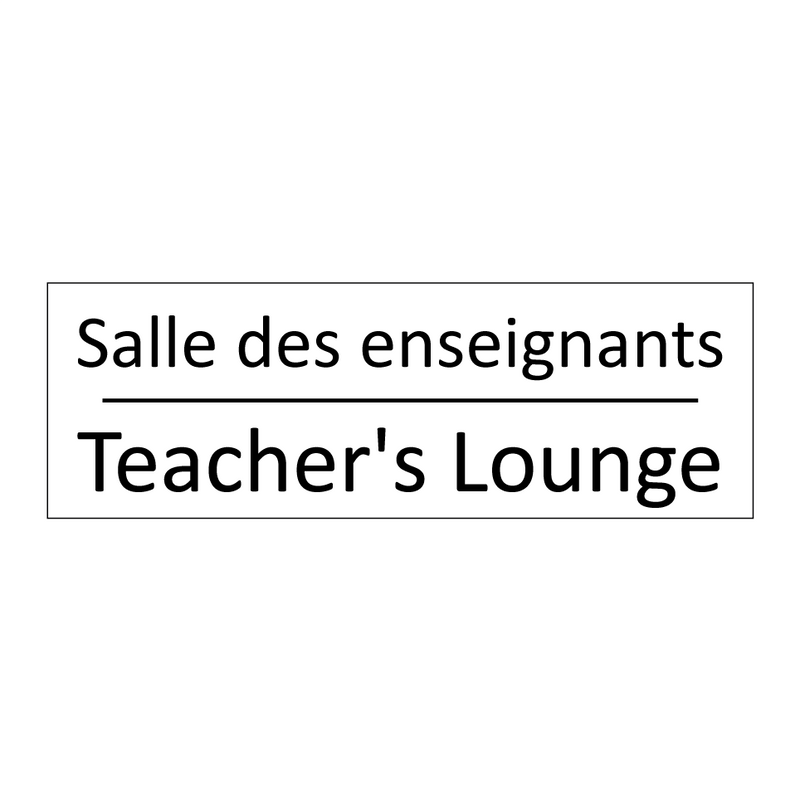 Salle des enseignants - Teacher's Lounge