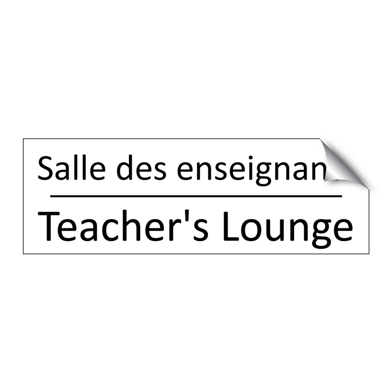 Salle des enseignants - Teacher's Lounge